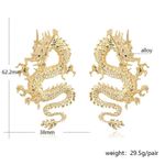 Pendiente de botón COSIBOA Dragón 6.2 × 3.8 cm 29.5 g Estilo Vintage