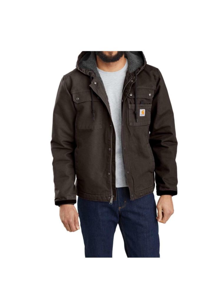 Chaqueta Carhartt Bartlett de Pato Lavado Marrón Oscuro Talla Media Alta