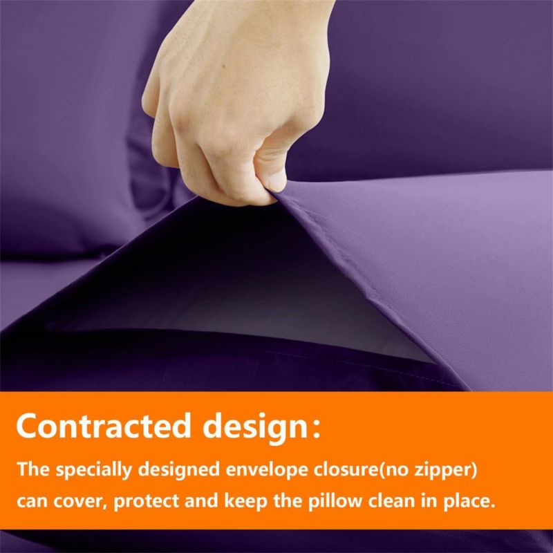 Juego de cama TAIMIT Queen 7 piezas Morado