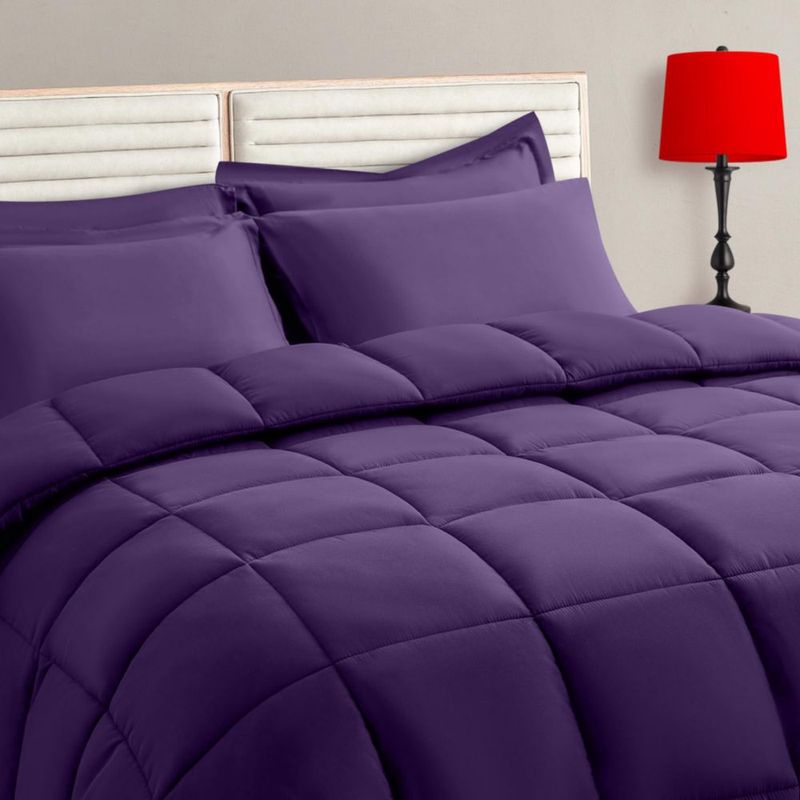 Juego de cama TAIMIT Queen 7 piezas Morado