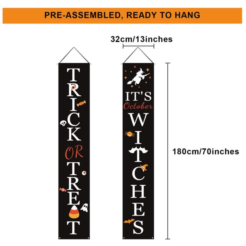 Bandera DAZONGE 178 cm Decoración de Halloween para el Porche