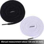 Pack de 4 cordones de ajuste Jetec 135 cm negro/blanco