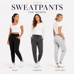 Pantalones de chándal BottomLine 3‑pack de forro polar para mujer con bolsillos