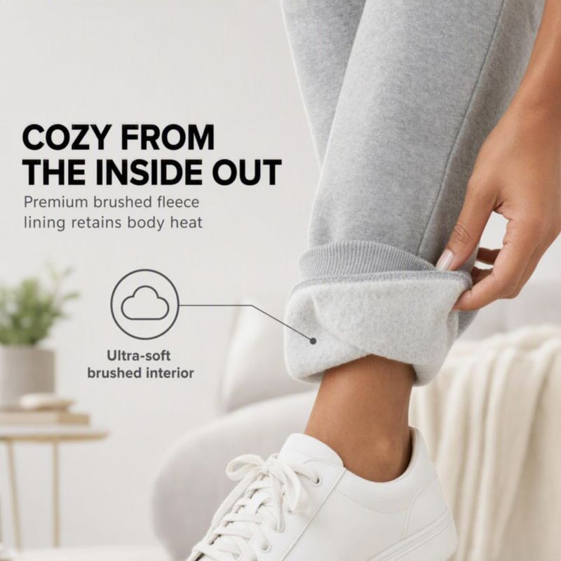 Pantalones de chándal BottomLine 3‑pack de forro polar para mujer con bolsillos