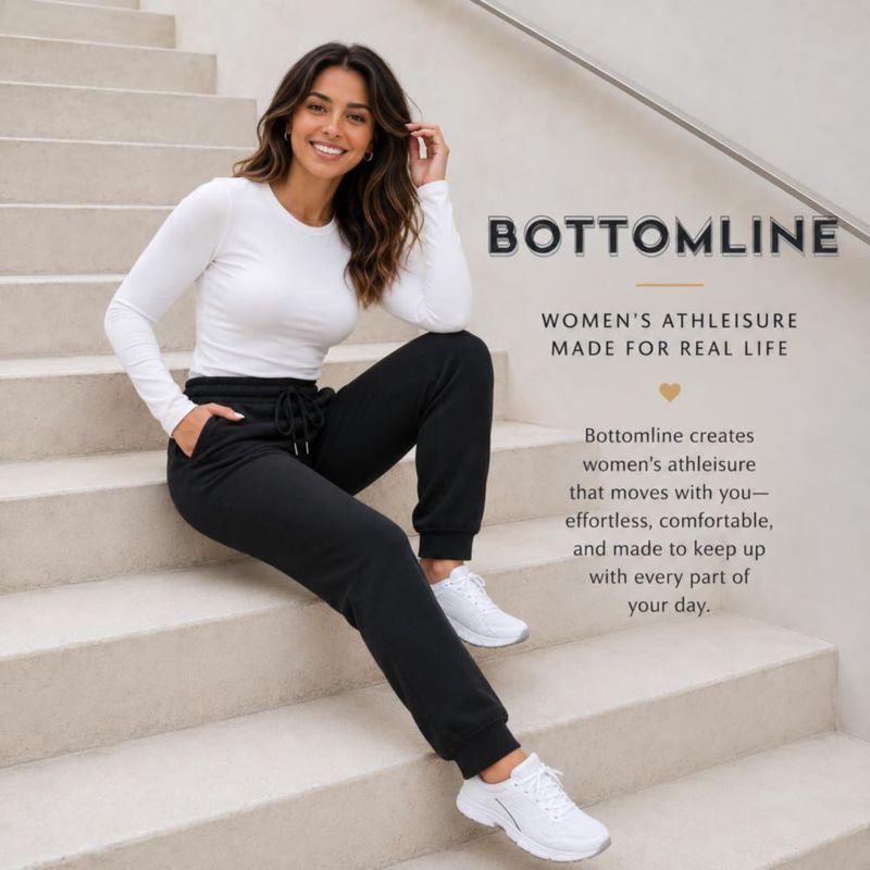 Pantalones de chándal BottomLine 3‑pack de forro polar para mujer con bolsillos