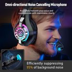 Audífonos Tatybo RGB con micrófono de cancelación de ruido - Negro