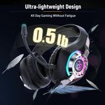 Audífonos Tatybo RGB con micrófono de cancelación de ruido - Negro