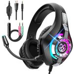 Audífonos Tatybo RGB con micrófono de cancelación de ruido - Negro