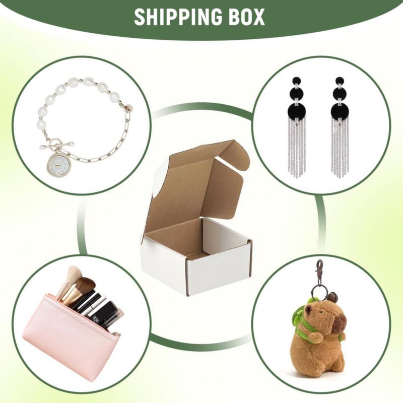 Cajas de envío Nest Gleam 10x10x5 cm Pack de 3 blancas