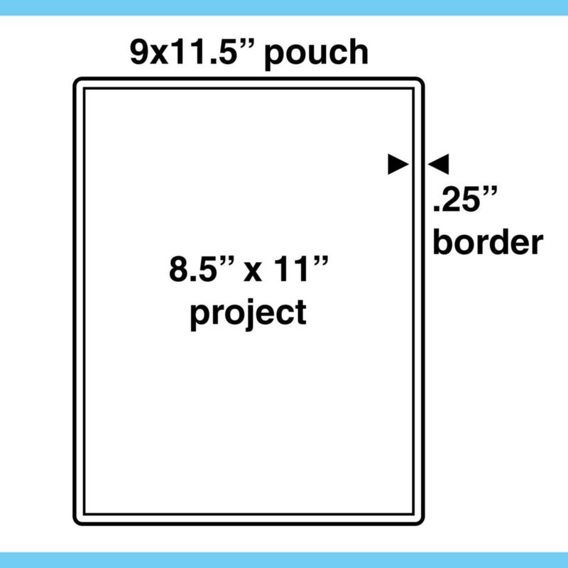 Sobres laminadores Apache tamaño carta 24 × 29 cm – Pack de 300 – 5 mil