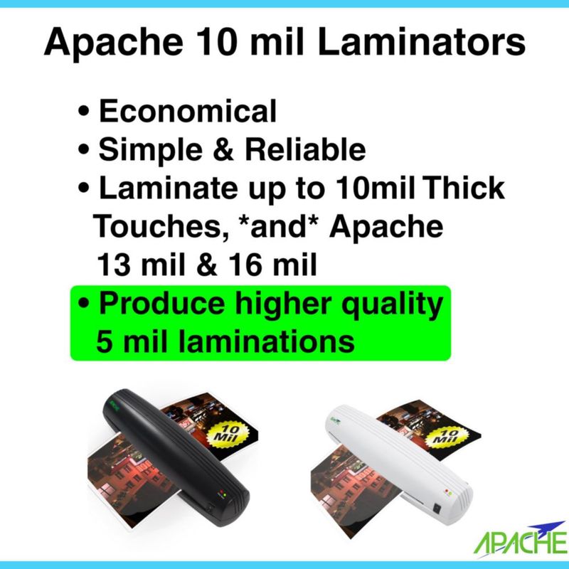 Sobres laminadores Apache tamaño carta 24 × 29 cm – Pack de 300 – 5 mil