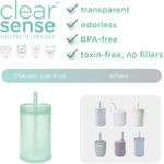 Vaso con pajilla Olababy 270 ml de silicona color arándano