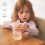 Vaso con pajilla Olababy 270 ml de silicona color arándano