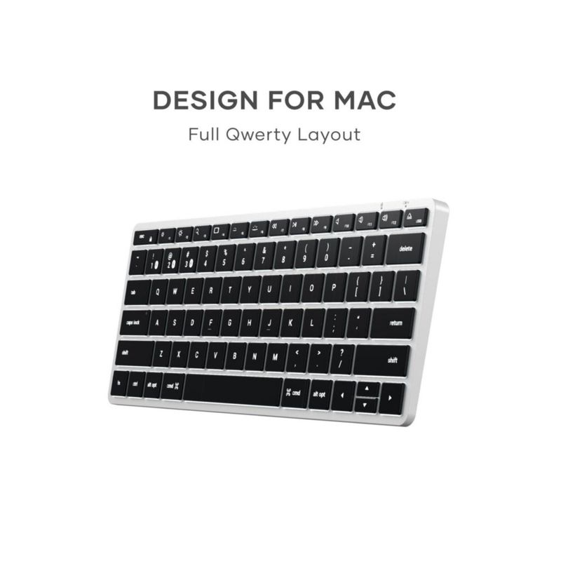 Teclado Satechi Slim X1 Bluetooth Retroiluminado Plateado