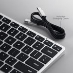 Teclado Satechi Slim X1 Bluetooth Retroiluminado Plateado