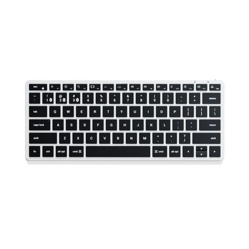 Teclado Satechi Slim X1 Bluetooth Retroiluminado Plateado