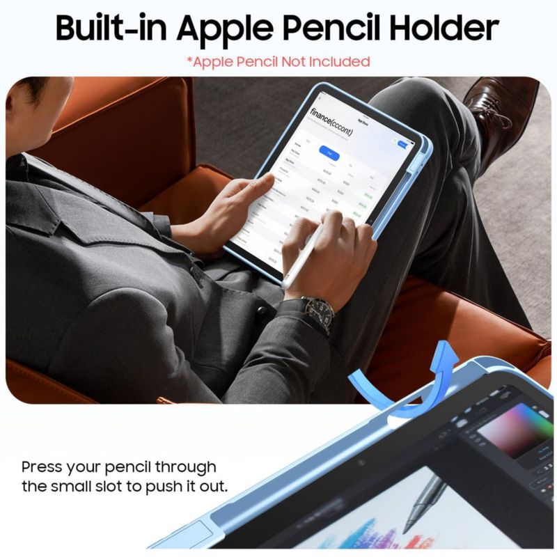 Funda para iPad FINTIE Rotativa 11"/10.9" con soporte para Apple Pencil