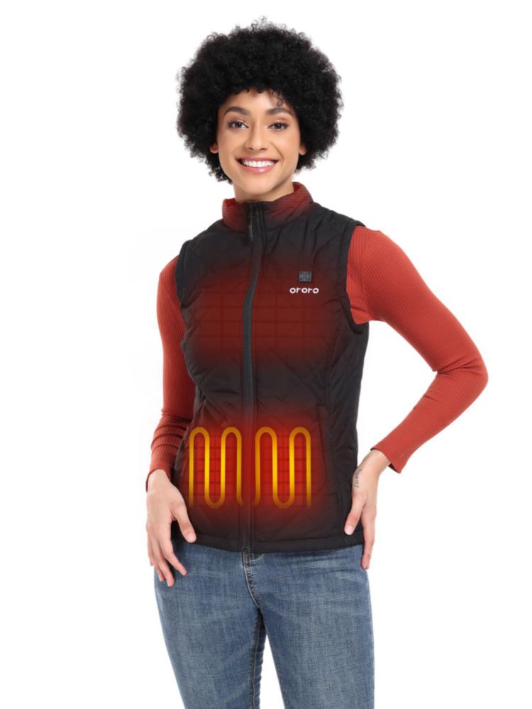 Chaleco Térmico ORORO Ligero Negro Talla XS con Batería