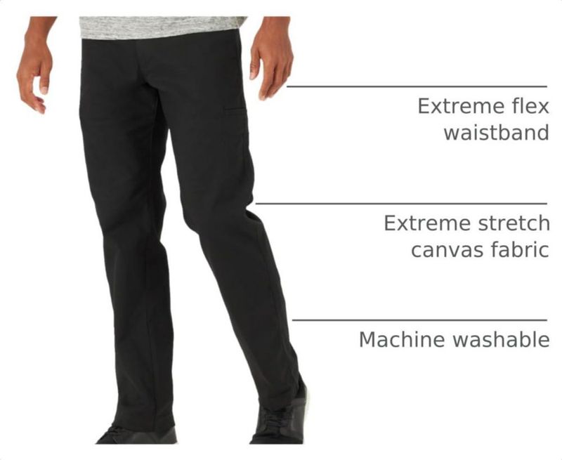 Pantalón Cargo Lee 34W x 32L Negro Extreme Motion