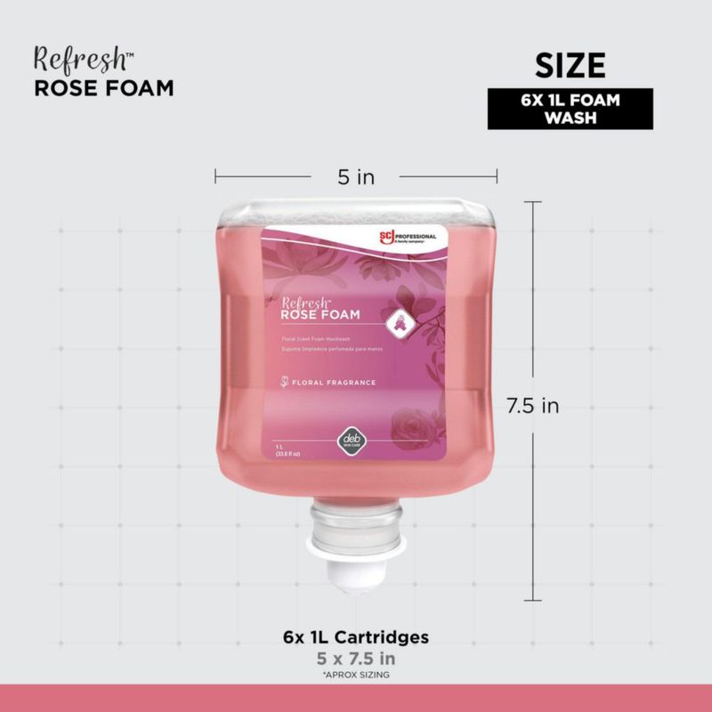Jabón de manos SC Johnson Professional 1 L (paquete de 6) Rosa