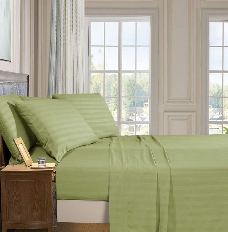 Juego de sábanas Elegant Comfort Queen Verde Salvia - 6 piezas