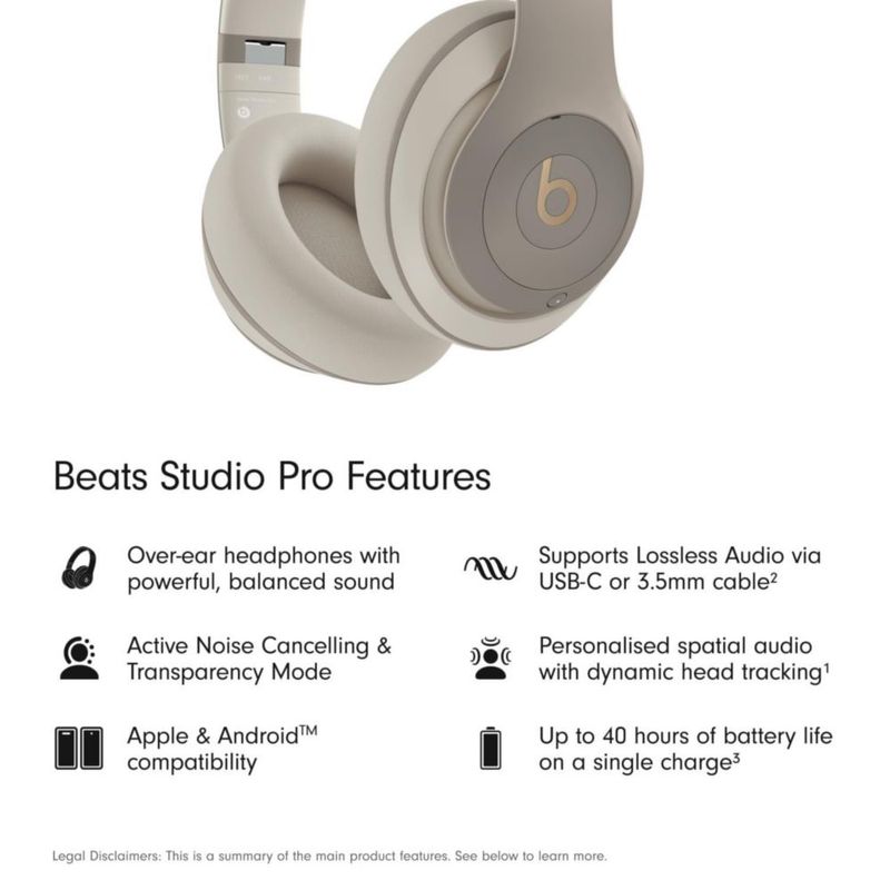 Auriculares Beats Studio Pro Inalámbricos ANC Caqui