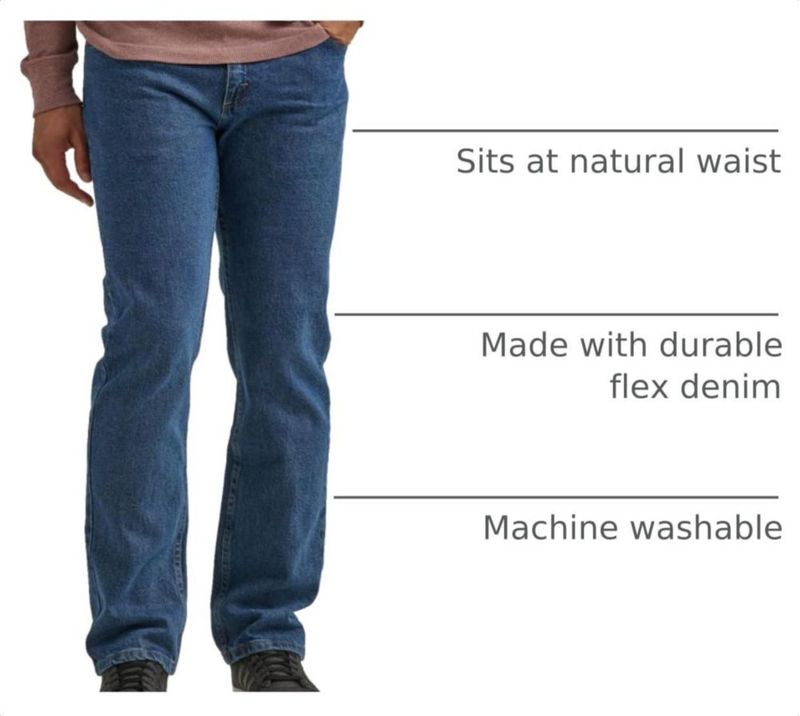 Jeans Wrangler Corte Regular 32W x 86 cm Stonewash Oscuro