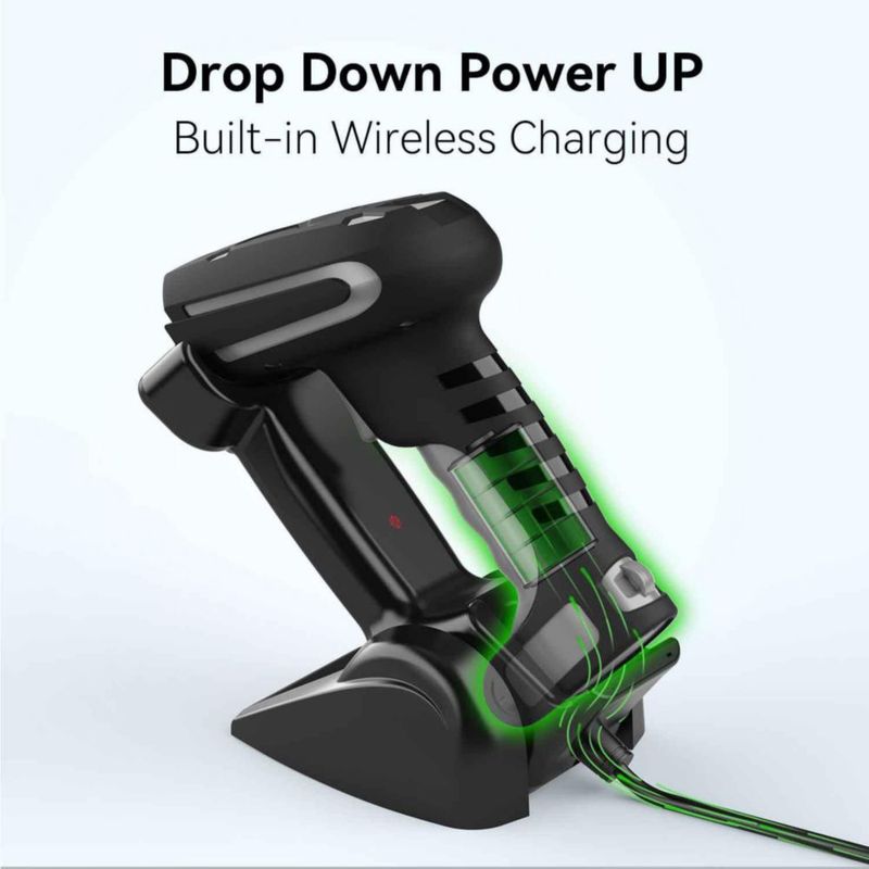 Escáner de códigos de barras alacrity inalámbrico 433 MHz y Bluetooth gris