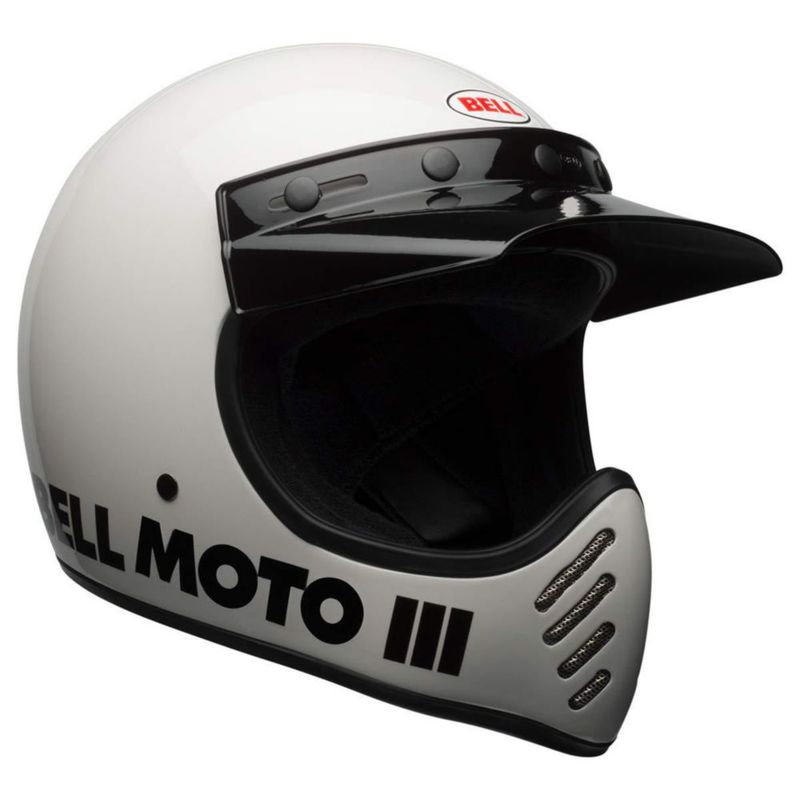 Casco BELL Moto-3 Blanco Clásico Talla Mediana