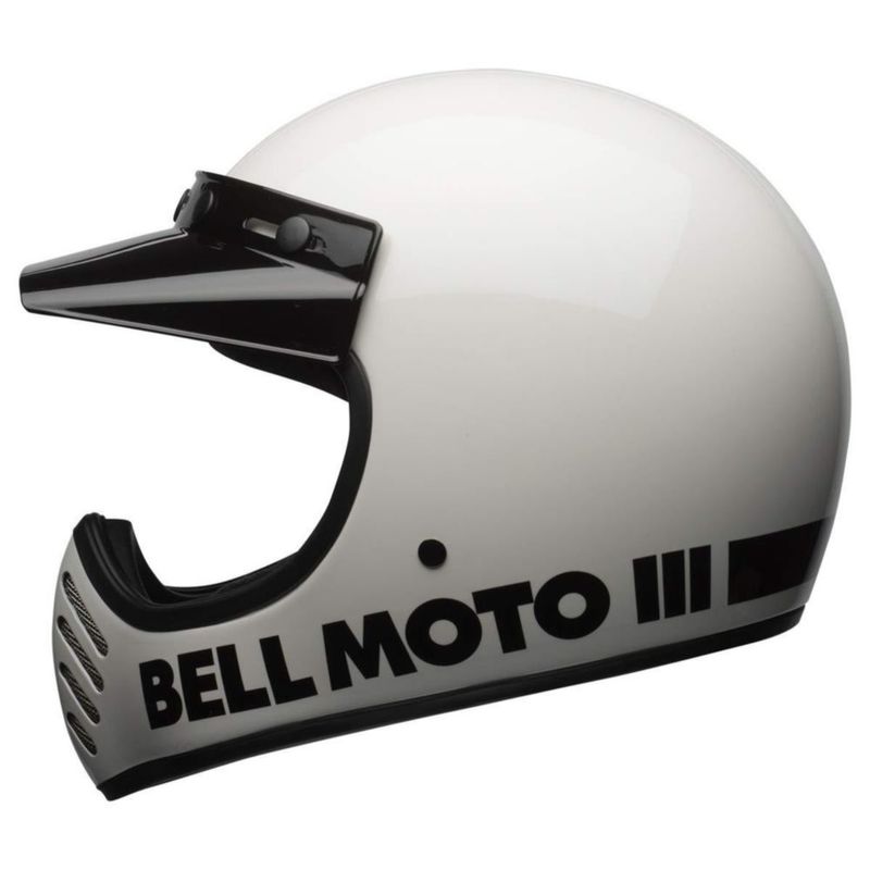 Casco BELL Moto-3 Blanco Clásico Talla Mediana