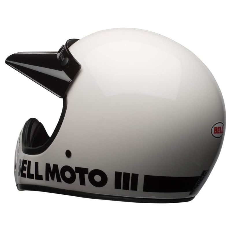 Casco BELL Moto-3 Blanco Clásico Talla Mediana
