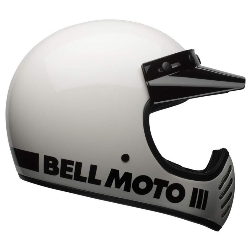 Casco BELL Moto-3 Blanco Clásico Talla Mediana