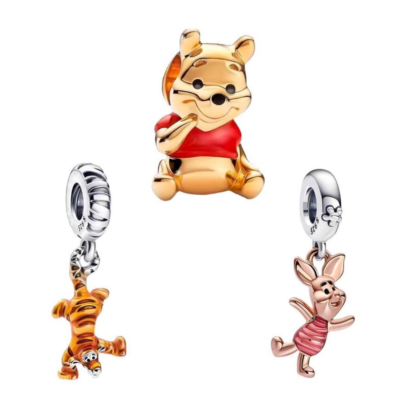 Doyafer Dije de Plata de Ley 925 con Tigre Oso y Cerdo