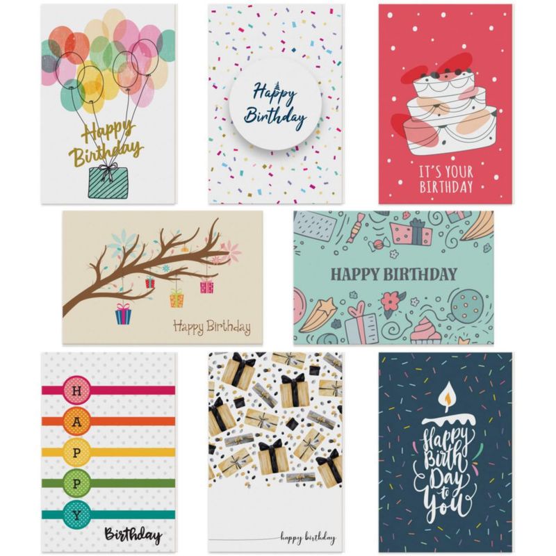 Tarjetas de cumpleaños Dessie 100 surtido con sobres