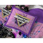 Juego de ropa de cama Jay Franco Full 7 piezas rosa Monster Jam