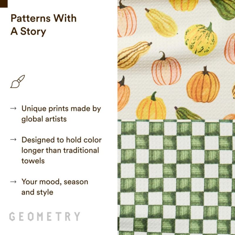 Juego de 2 paños de cocina GEOMETRY Harvest 46 × 76 cm