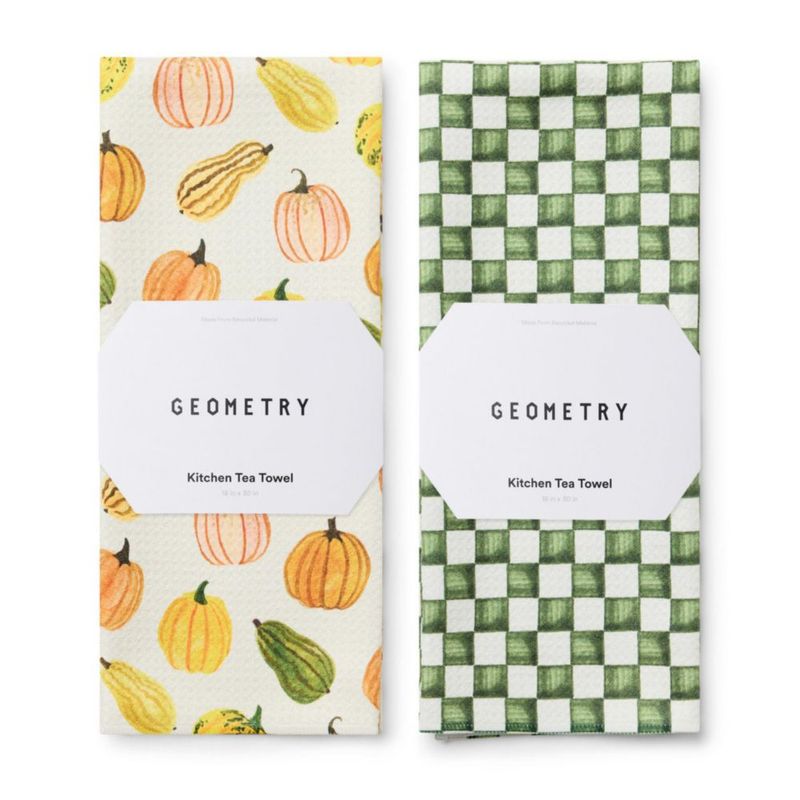 Juego de 2 paños de cocina GEOMETRY Harvest 46 × 76 cm