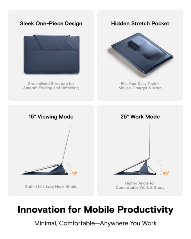 Funda para Portátil MOFT 13" con Soporte y Almacenamiento
