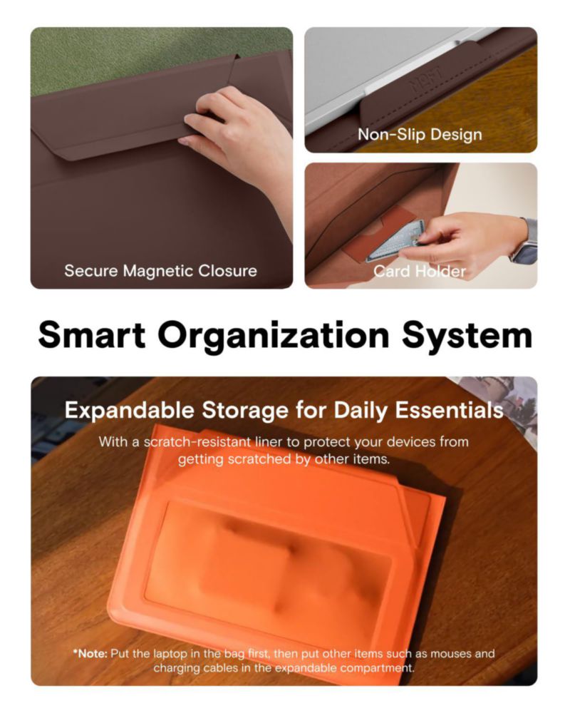 Funda para Portátil MOFT 13" con Soporte y Almacenamiento
