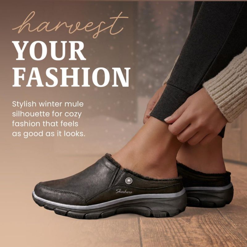 Mule Skechers Easy Going - Latte 2 Negro 8.5M