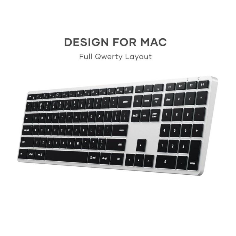 Teclado Satechi Slim X3 Bluetooth Retroiluminado Plateado