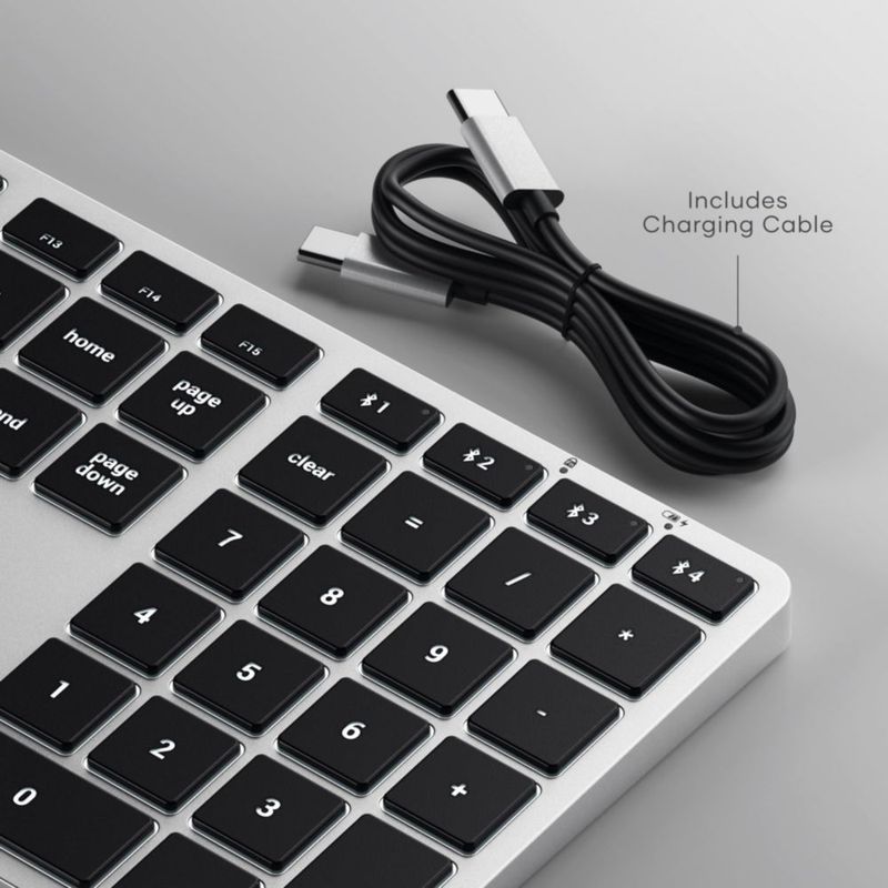 Teclado Satechi Slim X3 Bluetooth Retroiluminado Plateado