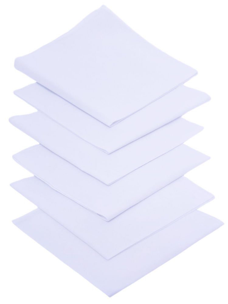 Paquete de 6 pañuelos de algodón blanco para hombre - Scotamalone