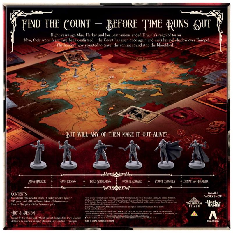 Juego de mesa Hasbro Gaming Fury of Dracula 5ª edición