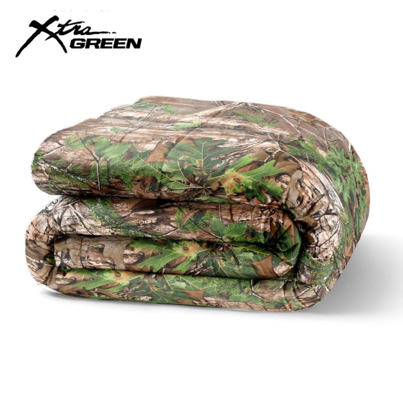 Juego de ropa de cama Northwest Queen Xtra Green Camuflaje de 5 piezas