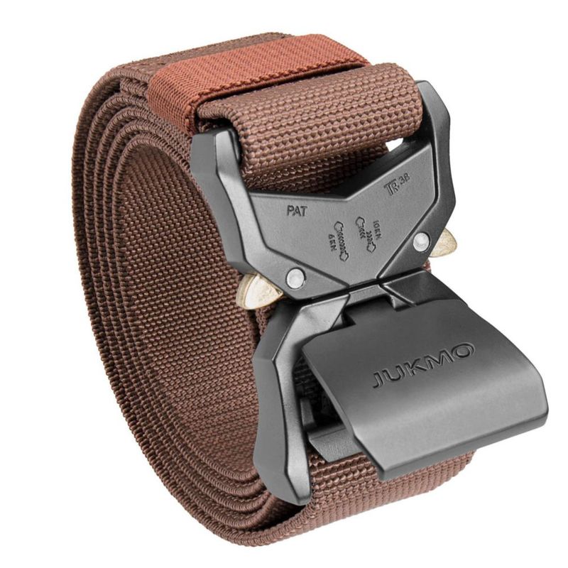 Cinturón táctico JUKMO Military Hiking Rigger 1.5 Nylon Web Coffee