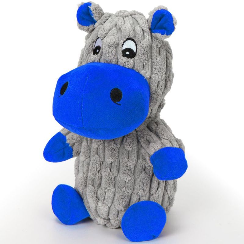 Juguete para perro loncoldy Hipopótamo de peluche azul con chirrido