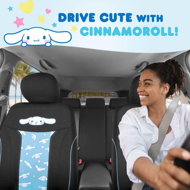 Paquete de Fundas de Asiento Carbella Cinnamoroll con 4 Alfombrillas