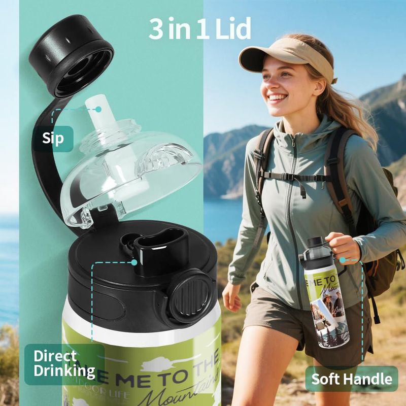 Botella PYD Life 720 ml Sublimación Deportiva Pack de 4