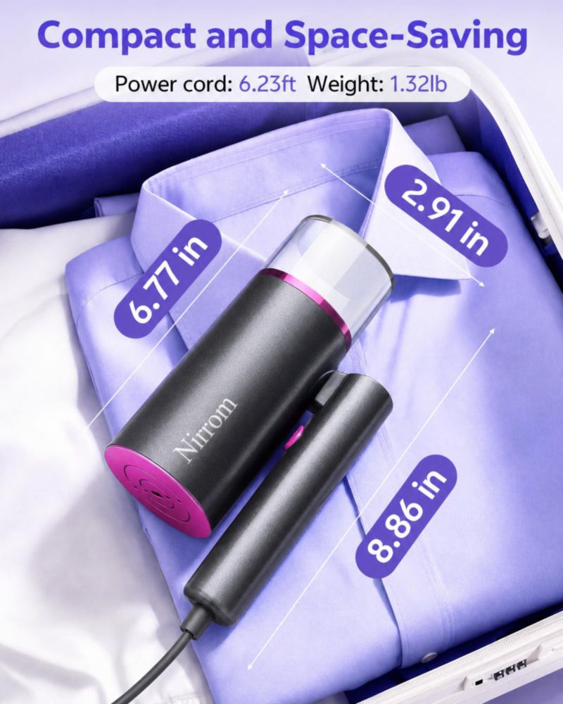 Vaporizador de ropa Nirrom portátil 180 ml 120 V